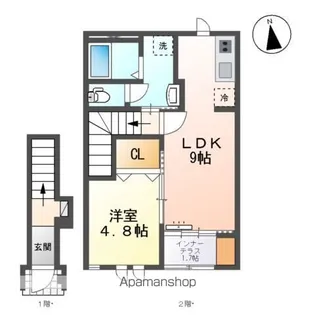 フレグランスⅡ【2階】の間取り
