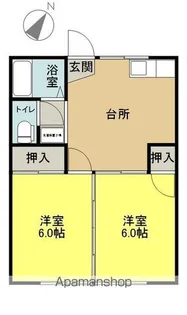 ヒルトップ【105号室】の間取り