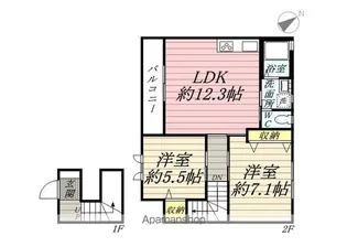 ヴィラ ソレイユ【2階】の間取り