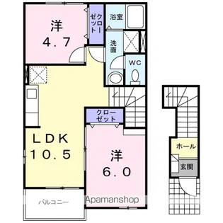 ファミーユ 頓野【2階】の間取り