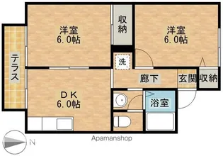 コーポシャルマン【1階】の間取り