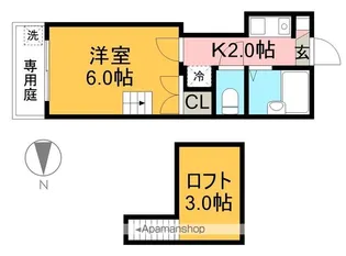 オクトスクエア【1階】の間取り
