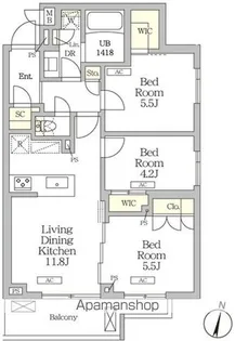 ミレーネ滝野川【3階】の間取り