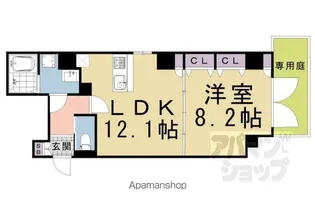 CASA RYOKO2【102号室】の間取り