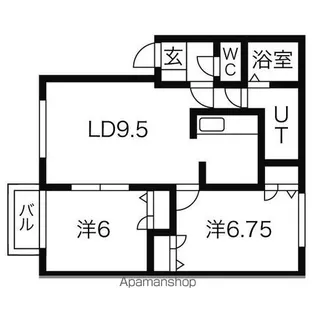 フォレパルクC【105号室】の間取り