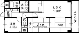 カサエステ1番館【3階】の間取り