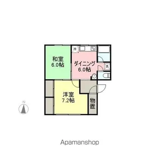 ドミール市川【201号室】の間取り