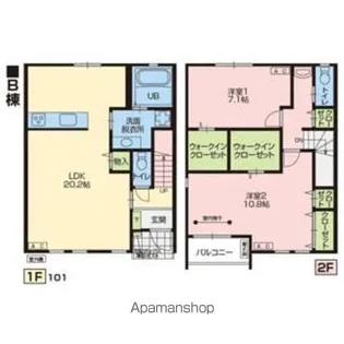 LIBERTA【B101号室】の間取り