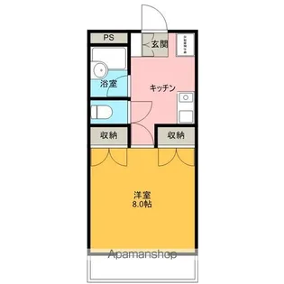 ヴィラジュネス【303号室号室】の間取り