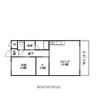 VILLA COZY【101号室】の間取り