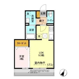 ゼピュロスみどりの G棟【102号室】の間取り