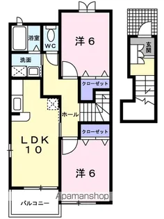 ベルベアーノB【2階】の間取り