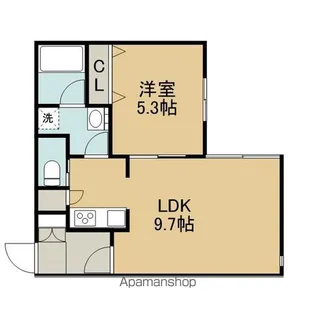 BIG WING【102号室】の間取り