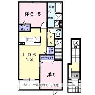 東京都昭島市田中町1丁目【アパート】の間取り