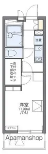 レオパレス小本西【105号室】の間取り