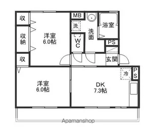 アルテール吉田【2階】の間取り