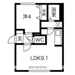 アミカル美園【2階】の間取り