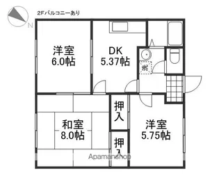 エンジェルパレスⅡ【1階】の間取り