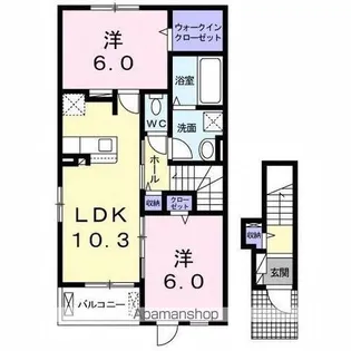 ルミナーレA【2階】の間取り