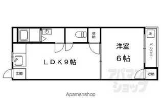 洛西マンション【405号室】の間取り