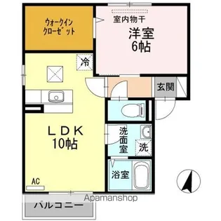 GREEN HILLS III【101号室】の間取り