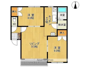 メゾンフルール【203号室】の間取り