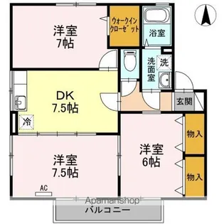 クレール・ドルフ【2階】の間取り