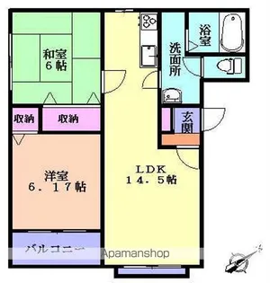 ハーモニーライフ【201号室】の間取り