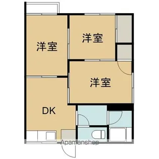 リバーサイド上堂【202号室】の間取り