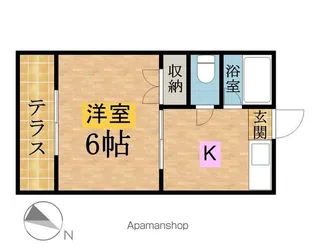 カーサ・アルバ【201号室】の間取り