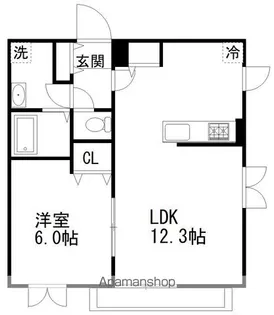 セリシール【1階】の間取り