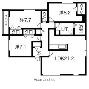 メゾン・ド・ジュディ【2階】の間取り