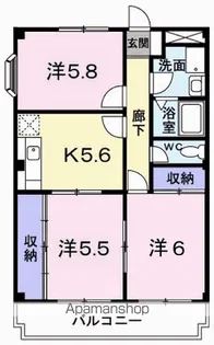 レジデンスK1【3階】の間取り