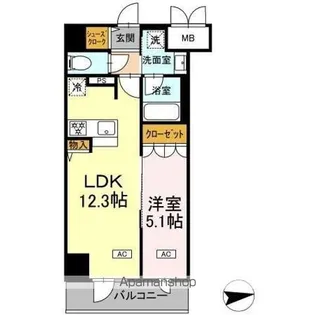仮)DーRООM二十人町【2階】の間取り