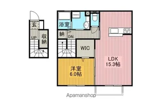 プラシード【201号室】の間取り