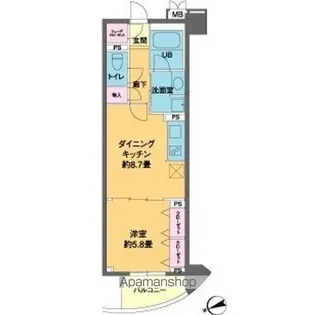 カスタリア池袋【8階】の間取り