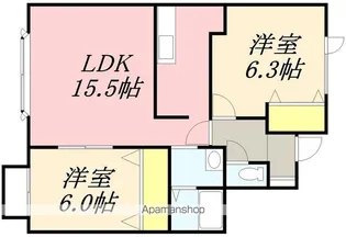 ペアコートG【1階】の間取り