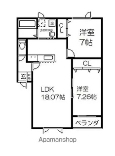 コルサK【2階】の間取り