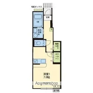 リアン上町【1階】の間取り