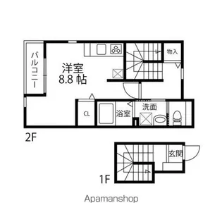 IーLAND小田原【203号室】の間取り