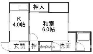 コーポ清水【1階】の間取り
