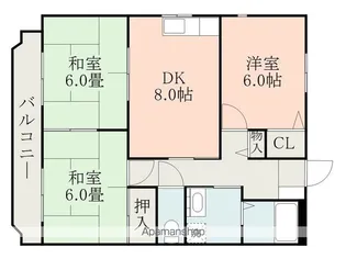 エクセル華屋敷B【203号室】の間取り