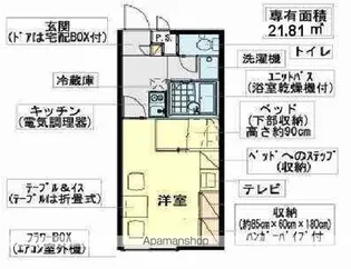 レオパレスイースト文京【210号室】の間取り