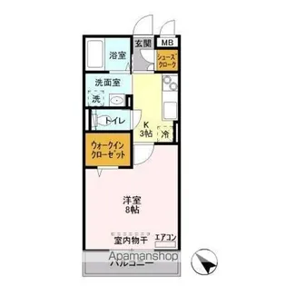 DーROOM AKI【3階】の間取り