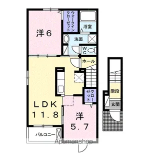 ジェルメ橋爪 Ⅰ【2階】の間取り
