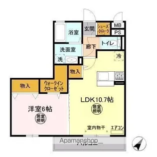 パークドプランタン A【3階】の間取り