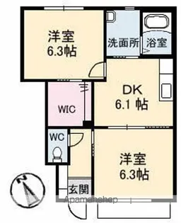 ルミナスキタヤマ【1階】の間取り