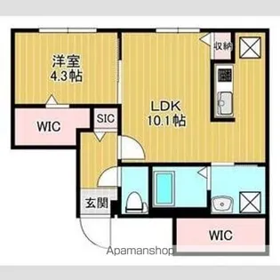 ALEGRIA厚別中央【3階】の間取り