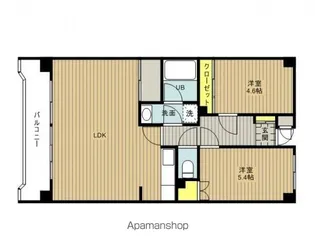 グランパレスT・S B棟【202号室号室】の間取り