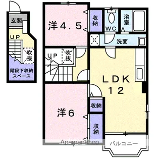 アルブル・ヴィラージュⅡ【2階】の間取り